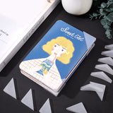 50Pcs Photo Frame Corner Protectors, Triangle, White, 49x23.5x6mm, Inner Diameter: 4mm