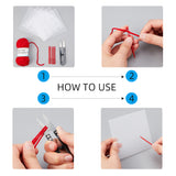 DIY Kit, with DIY Square Plastic Canvas Shapes, Polyacrylonitrile Fiber Yarn, Plastic Needles and Sharp Steel Scissors, Mixed Color