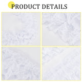 5 Yards 3-Layer Pleated Polyester Chiffon Lace Trim, for Costume Decoration, White, 4 inch(100mm)