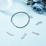 Column 304 Stainless Steel Bayonet Necklace Clasps, Stainless Steel Color, 25x5x4mm, Hole: 2mm, 6pcs/box