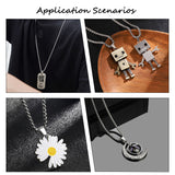 40Pcs 2 Colors 304 Stainless Steel Tube Bails, Loop Bails, Mixed Color, 15.5x6x6mm, Hole: 2mm, 20pcs/color