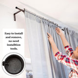 Iron Curtain Rod Seal Flat Head, Curtain Rod Cap Finials, with Screw, Black, 32.5x22.5mm, Inner Diameter: 28.5mm