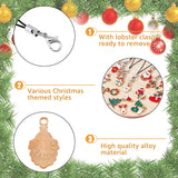 Christmas Theme Alloy Enamel Mobile Straps, Polyester Cord Mobile Accessories Decoration, Mixed Color, 8.5~10.3cm, 29pcs/set