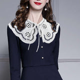 Detachable Cotton Lady's Collars, Neckline Trim, Clothes Sewing Applique Edge, DIY Garment Accessories, White, 439x155x1.5mm