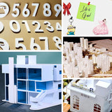 PVC Foam Boards, for Presentations, School, Office & Art Projects, Rectangle, White, 299x200x5mm