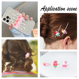 30Pcs 7 Style Resin Cabochons, DIY for Mobile Phone Decoration & Bobby Pin Accessories, Ice Cream, Mixed Color, 34x19x2mm