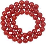 Natural Carnelian Bead Strands, Dyed, Grade A, Round, 8mm, Hole: 1mm, about 48pcs/strand, 15.5 inch, 1strand/set