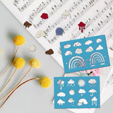 Acrylic Earring Handwork Template, Card Leather Cutting Stencils, Deep Sky Blue, Cloud Pattern, 130x90x2mm, 2pcs/set