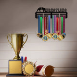 Sports Theme Iron Medal Hanger Holder Display Wall Rack, with Screws, Wrestling Pattern, 150x400mm