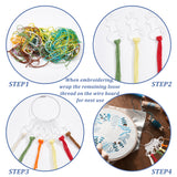 30Pcs Acrylic Embroidery Floss Drop, Slim Floss Bobbins, for Sewing Thread Storage, Key Shape, Clear, 60x34.5x2.5mm, Hole: 8.5mm