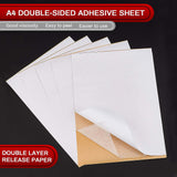A4 Double-Sided Adhesive Sheet, Rectangle, White, 297x210x0.2mm