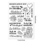 Custom PVC Plastic Clear Stamps, for DIY Scrapbooking, Photo Album Decorative, Cards Making, Word, 160x110x3mm