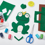 Polyester Felt Sticker, Rectangle, Green, 300x40x0.09cm, 3m/roll