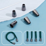 Alloy Cord Ends, End Caps, Cone, Gunmetal, 13x8mm, Hole: 4mm, 40pcs/bag