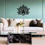 Iron Wall Art Decorations, for Front Porch, Living Room, Kitchen, Matte Style. Lotus Yoga, 250x293x1mm