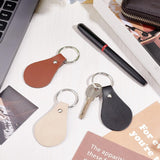 DIY Keychain Making Kits, Including Custom Blank Leather Clothing Labels with Rivet, Iron Split Key Ring, Mixed Color, Key Ring: 12Pcs/bag