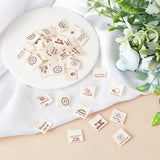 200Pcs 20 Patterns Cotton Sewing Labels, Cloth Labels, for Sewing, Knitting, Crafts, Khaki, Mixed Patterns, 39~40x21x0.3mm, 10pcs/pattern