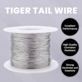 Tiger Tail Wire, Stainless Steel Wire, for Jewelry Making, Stainless Steel Color, 0.3mm, about 300m/roll