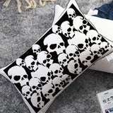 1Pc Halloween PET Hollow Out Drawing Painting Stencils, with 1Pc Art Paint Brushes, for DIY Scrapbook, Photo Album, Skull, 300x300mm