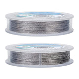 Tiger Tail Wire, Stainless Steel Wire, Stainless Steel Color, 24 Gauge, 0.5mm, about 82.02 Feet(25m)/roll