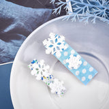 Opaque Resin Cabochon, Snowflake, White, 100pcs/box