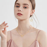 30Pcs 201 Stainless Steel Linking Rings, Laser Cut, Asymmetrical Heart, Real 18K Gold Plated, 10.5x13x1mm