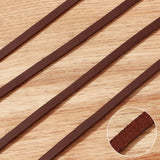 Cowhide Leather Cords, Flat, Coconut Brown, 6x2mm