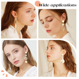 DIY Geometry Drop Earring Making Kits, Including Teardrop & Round & Rectangle & Half Round & Polygon Alloy Linking Connectors & Charms, Glass Pearl Beads, Brass Stud Earring Findings, Golden, 140Pcs/box