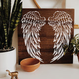 PET Hollow Out Drawing Painting Stencils, for DIY Scrapbook, Photo Album, Wing, 30x30cm