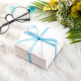 Foldable Cardboard Paper Jewelry Boxes, Gift Packaging Boxes, White, 9x9x4cm