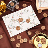 50Pcs Adhesive Wax Seal Stickers, Envelope Seal Decoration, for Craft Scrapbook DIY Gift, Mushroom Pattern, 2.5cm