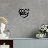 Iron Wall Signs, Metal Art Wall Decoration, for Living Room, Home, Office, Garden, Kitchen, Hotel, Balcony, Musical Note Pattern, 300x250x1mm