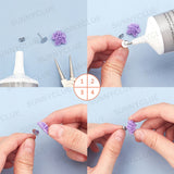 DIY Stud Earring Making Kits, with Resin Flower Cabochons, Stud Earring Findings and Ear Nuts, Mixed Color