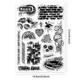 PVC Stamps, for DIY Scrapbooking, Photo Album Decorative, Cards Making, Stamp Sheets, Film Frame, Mixed Shapes, 21x14.8x0.3cm