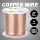 Round Copper Wire, for Wire Wrapped Jewelry Making, Red Copper, 18 Gauge, 1mm, about 98.42 Feet(30m)/roll