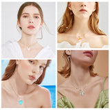 DIY Heart Pendant Necklaces Making Kits, Including Gemstone Pendants, Waxed Cotton Cord Necklace Making, 304 Stainless Steel Women Chain Necklaces, Pendants: 17~22x15~21x5~8mm, Hole: 2x7mm, 20pcs/set