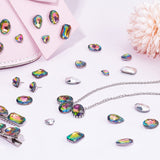 64Pcs 4 Style Glass Rhinestone Cabochons, Pointed Back & Back Plated, Rectangle & Teardrop & Oval & Heart, Vitrail Medium, 10~18x10~13x4.5~6mm, 16pcs/style