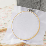 Ramie Cotton Embroidery Cloth, Punch Embroidery Fabric, Square, White, 20x20cm, 14sheets/bag