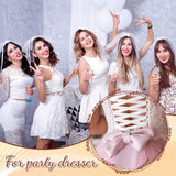 Satin Rope, for Women's Wedding Dress Zipper Replacement, Adjustable Fit Satin Corset Back Kit, White, 2090x13x1mm