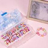 Craft Style Acrylic Beads, Mixed Shapes, Mixed Color, 13.5x7x3cm