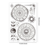 Custom PVC Plastic Clear Stamps, for DIY Scrapbooking, Photo Album Decorative, Cards Making, Astrolabe Pattren, 160x110x3mm