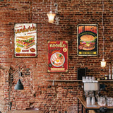 Vintage Metal Tin Sign, Iron Wall Decor for Bars, Restaurants, Cafe Pubs, Rectangle, Food, 300x200x0.5mm