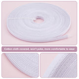 Cotton & Plastic Boning Sewing Wedding Dress Fabric, DIY Sewing Supplies Accessories, White, 11x4.5mm, about 12yards/roll(10.97m/roll)