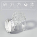 Mini Glass Bottles with Aluminum Cap Screw Top Lids, Chalkboard Sticker Labels, for DIY Art Craft Storage, Clear, 5.6x4.7cm, Capacity: 50ml