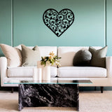 Iron Wall Art Decorations, for Front Porch, Living Room, Kitchen, Matte Style, Heart, 226x250x1mm