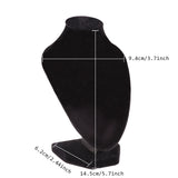 Velvet Necklace Displays, Necklace Bust Display Stand, Black, 9.4x6.2x14.5cm