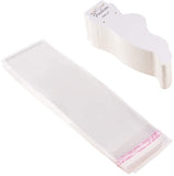 Cardboard Anklet Display Cards, White, 155x50x0.8mm, 120pcs/set