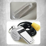 304 Stainless Steel Whistles, with Word, for Referee, Coaches, Teacher, Kids, Word, 45x18x22mm
