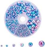 Imitation Pearl Acrylic Beads, No Hole/Undrilled Beads, Round, Colorful, 2.5~8mm; about 1163pcs/box