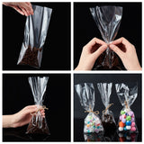 OPP Cellophane Bags, Rectangle, Clear, 25x10cm